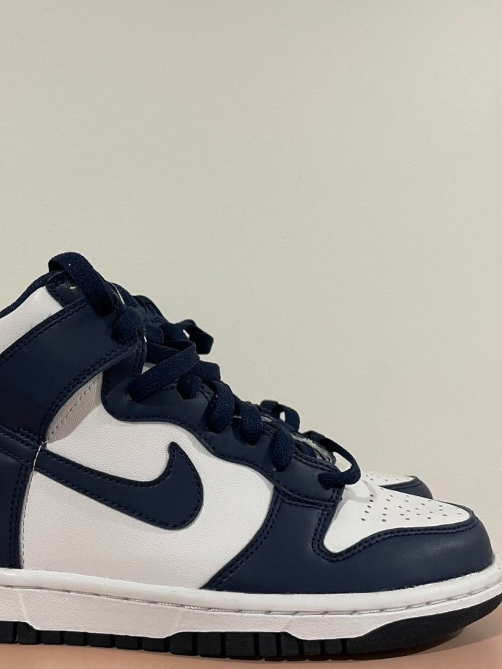 Nike Dunk High Navy trainers SIZE 5y NEVER WORE no box MIDNIGHT NAVY 6.5 womens